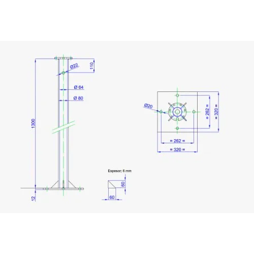 Terminal Torre Bornay Acoplamento P400/750 1,3 m