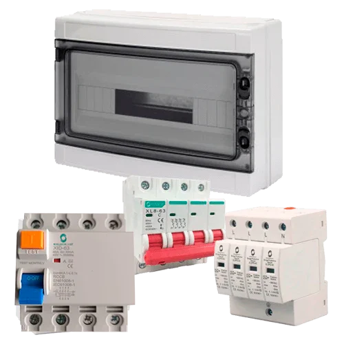 Kit de Proteções de Corrente Alternada Trifásico 6 kW Aurensol