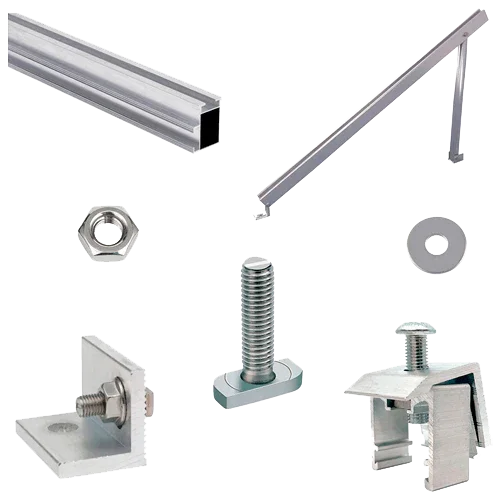 Estrutura Alumínio Solo Plano 1 Painel