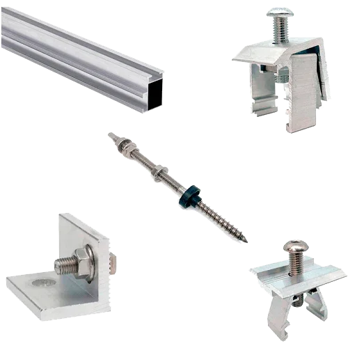Estrutura de Alumínio Coplanar Parafuso 2 Painéis