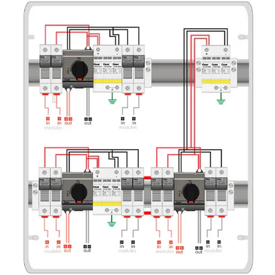 Caixa de Proteções DC PV GAVE STM21025P15S/3 3 MPPT 2 Strings 15A 1000V