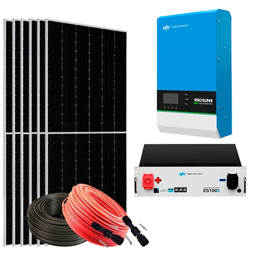 Kit Solar Isolado 3000W 48V com Bateria de Lítio 5,04kWh