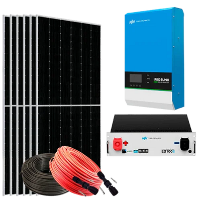 Kit Solar Isolado 3000W 48V com Bateria de Lítio 5,04kWh