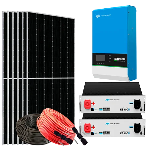 Kit Solar Isolado 5000W 48V com Baterias de Lítio 10,08kWh