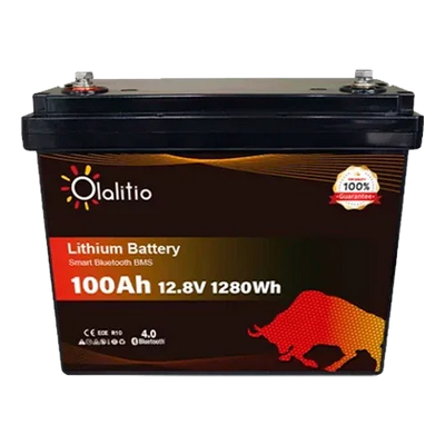 Bateria de Lítio 12V 100Ah Olalitio OLA-12-100-P Bluetooth