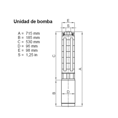 Bomba Solar Submersível Lorentz PU1800 C-SJ3-18 4m³/h 80m Centrífuga