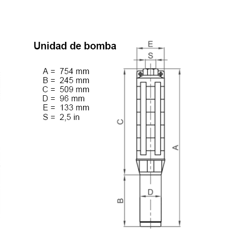 Bomba Solar Submersível Lorentz PU4000 C-SJ17-4 26m³/h 45m
