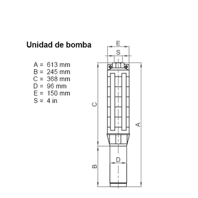 Bomba Solar Submersível Lorentz PU4000 C-SJ60-1 78m³/h 10m