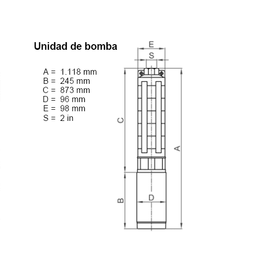 Bomba Solar Submersível Lorentz PU4000 C-SJ8-15 13m³/h 80m