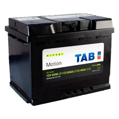 Bateria AGM 12V TAB Motion 45AGM | 65Ah Ciclo Profundo