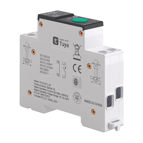 Disjuntor Inteligente ZigBee TUYA 1P 63A TO-Q-SY2-JZT com Medidor