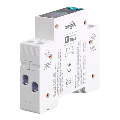 Disjuntor Inteligente WiFi TUYA 1P 50A TO-Q-SYS-JWT com LCD e Medidor