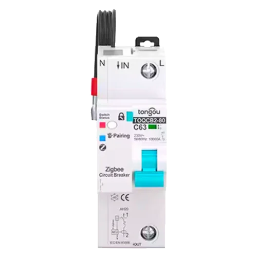 Magnetotérmico Inteligente Tongou 1P TOQCB2-80 1-63A Curva C Zigbee