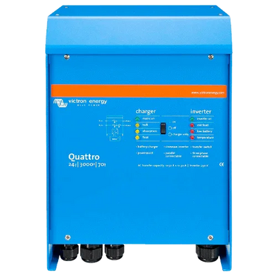 Inversor com Carregador Victron Quattro 24V 3000VA 24/3000/70-50/50