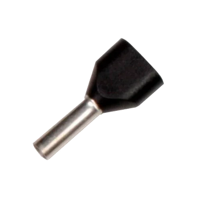 Terminal Duplo Oco Isolado Sofamel 1,5 mm² APF/D-1,50D Preto