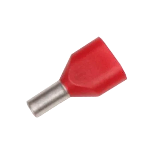 Terminal Duplo Oco Isolado Sofamel 1 mm² APF/D-1,00D Vermelho