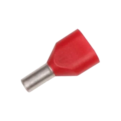 Terminal Duplo Oco Isolado Sofamel 1 mm² APF/D-1,00D Vermelho