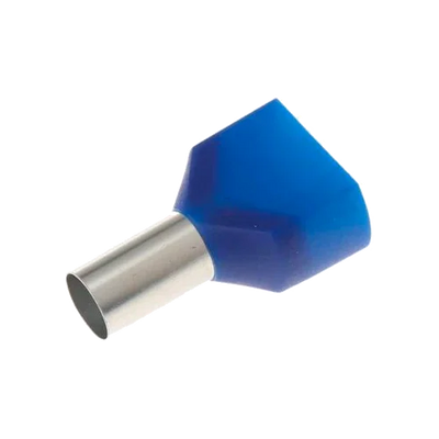 Terminal Duplo Oco Isolado Sofamel 2,5 mm² APF/D-2,50D Azul