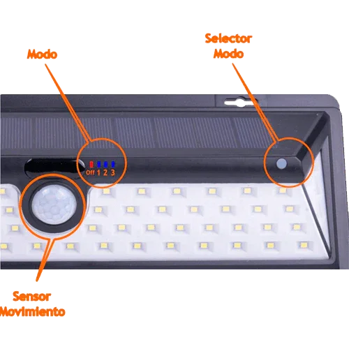 Aplique Solar de Parede 500 lm 66 LEDs JND-73553
