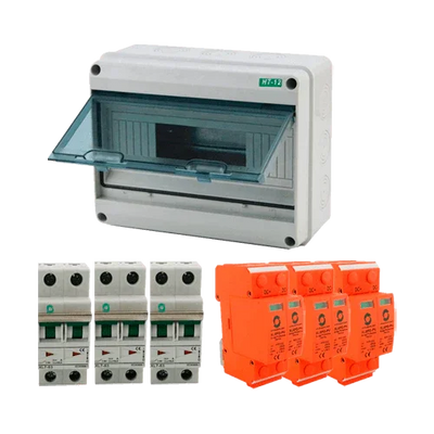 Kit de Proteções 3 MPPT Solar 600V 50A Aurensol