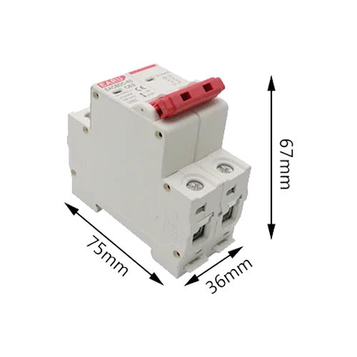 Interruptor CC EARU MCB 1000V 20A 2P