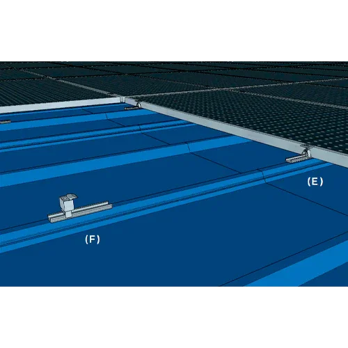 Estrutura de Alumínio Coplanar para Chapa 1 Painel com Microrail