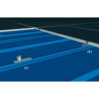 Estrutura de Alumínio Coplanar para Chapa 7 Painéis com Microrail