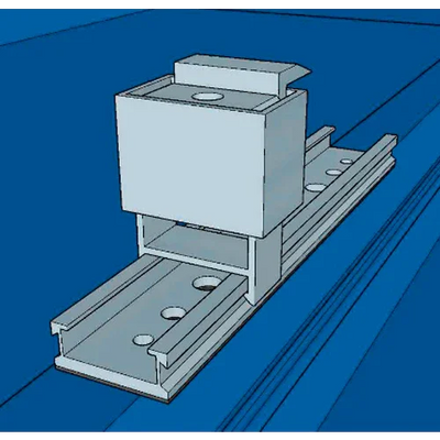 Estrutura de Alumínio Coplanar para Chapa 1 Painel com Microrail