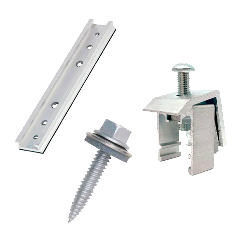 Estrutura de Alumínio Coplanar para Chapa 1 Painel com Microrail