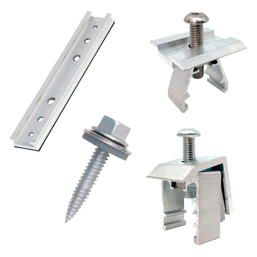 Estrutura de Alumínio Coplanar para Chapa 8 Painéis com Microrail