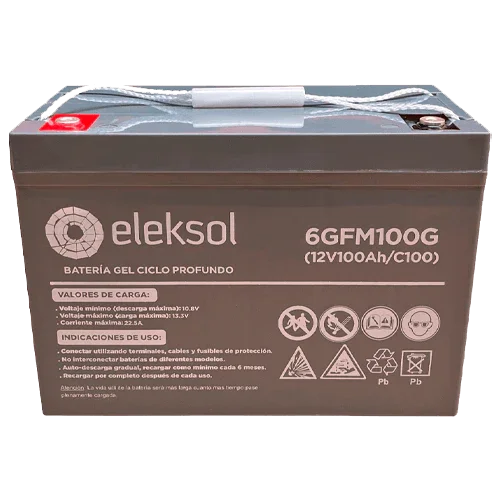 Bateria Gel Eleksol 12V 100Ah 6GFM100G