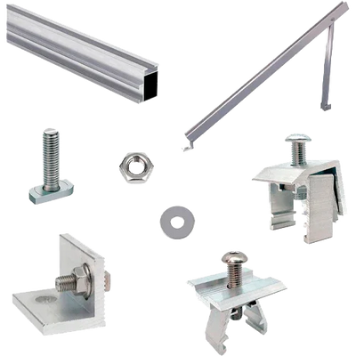 Estrutura de Alumínio para Solo Plano 2 Painéis