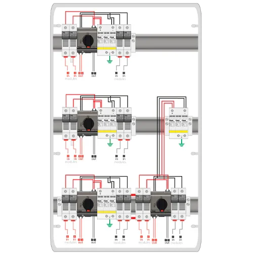 Caixa de Proteções DC PV GAVE STM21025P15S/4 4 MPPT 2 Strings 15A 1000V