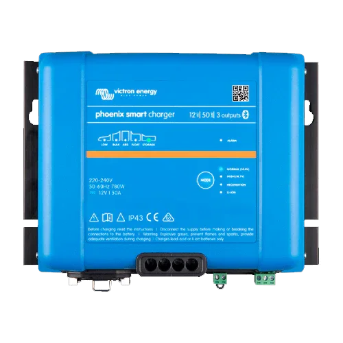 Carregador Victron Phoenix Smart IP43 12V 50A (3 saídas) Bluetooth