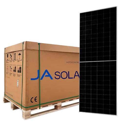 Palete 36 Painéis Bifaciais JA Solar 615W JAM66D45 LB Mono PERC 132 células