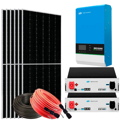 Kit Solar Isolado 5000W 48V com Baterias de Lítio 10,08kWh