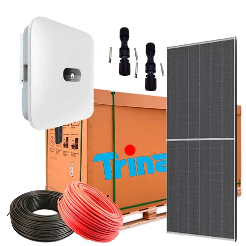 Kit Solar Híbrido Rede 10kW Huawei SUN2000L-10KTL-M1 High Current Trifásico