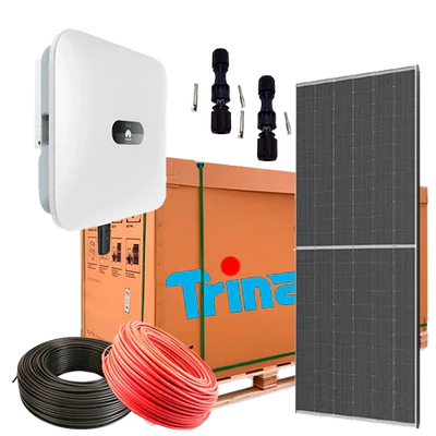 Kit Solar Híbrido Rede 10kW Huawei SUN2000L-10KTL-M1 High Current Trifásico