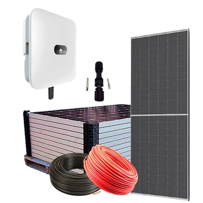 Kit Solar Híbrido Rede 8kW Huawei SUN2000L-8KTL-M1 High Current Trifásico