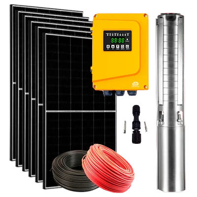 Kit de Bomba Solar Híbrida ZIRI 3SCP1-140 1,5CV 160m 3,9m³/h