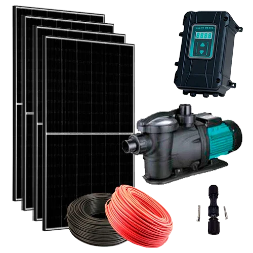 Kit Solar para Piscina ZIRI 120m³ Híbrido XKP20-19-110-900-AD 900W 20m³/h 19m