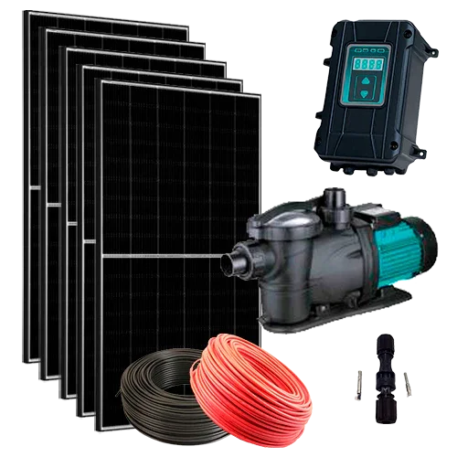 Kit Solar para Piscina ZIRI 180m³ Híbrido XKP27-19-150-1200-AD 1200W 27m³/h 19m