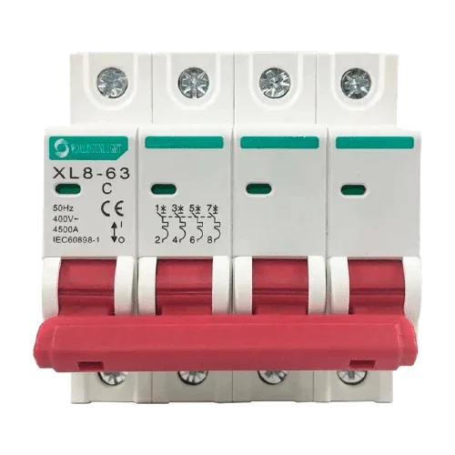 Disjuntor Magnetotérmico XL8-63 4P 25A 400V AC Curva C