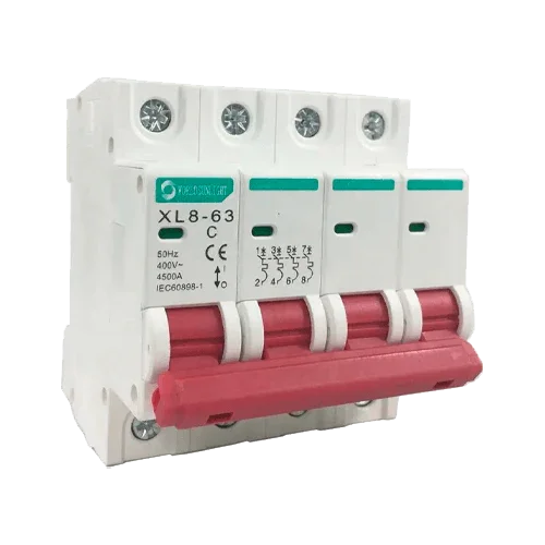 Disjuntor magnetotérmico XL8-63 4P 10A 400V AC Curva C