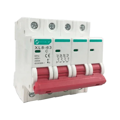 Disjuntor Magnetotérmico XL8-63 4P 25A 400V AC Curva C