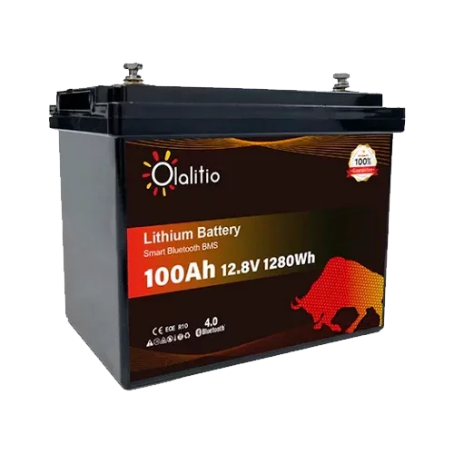 Bateria de Lítio 12V 100Ah Olalitio OLA-12-100-P Bluetooth
