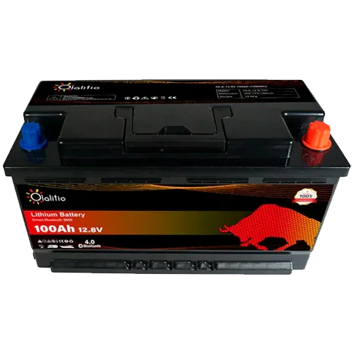 Bateria de Lítio 12V 100Ah Olalitio OLA-12-100-S Debaixo do Assento Bluetooth