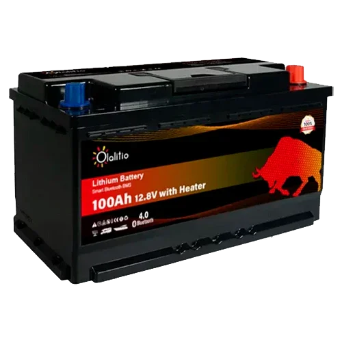 Bateria de Lítio 12V 100Ah Olalitio OLA-12-100-SH Debaixo do Assento Aquecimento Bluetooth