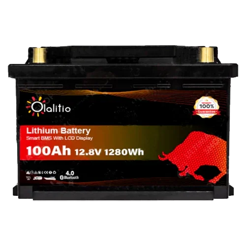 Bateria de Lítio 12V 100Ah Olalitio OLA-12-100-SLN3 Debaixo do Assento Bluetooth