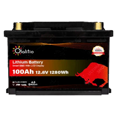 Bateria de Lítio 12V 100Ah Olalitio OLA-12-100-SLN3 Debaixo do Assento Bluetooth